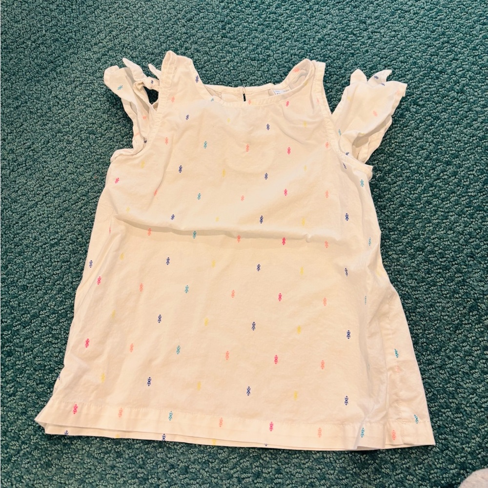 CARTER’S Kids Ruffle Sleeve White Dress, 4/5